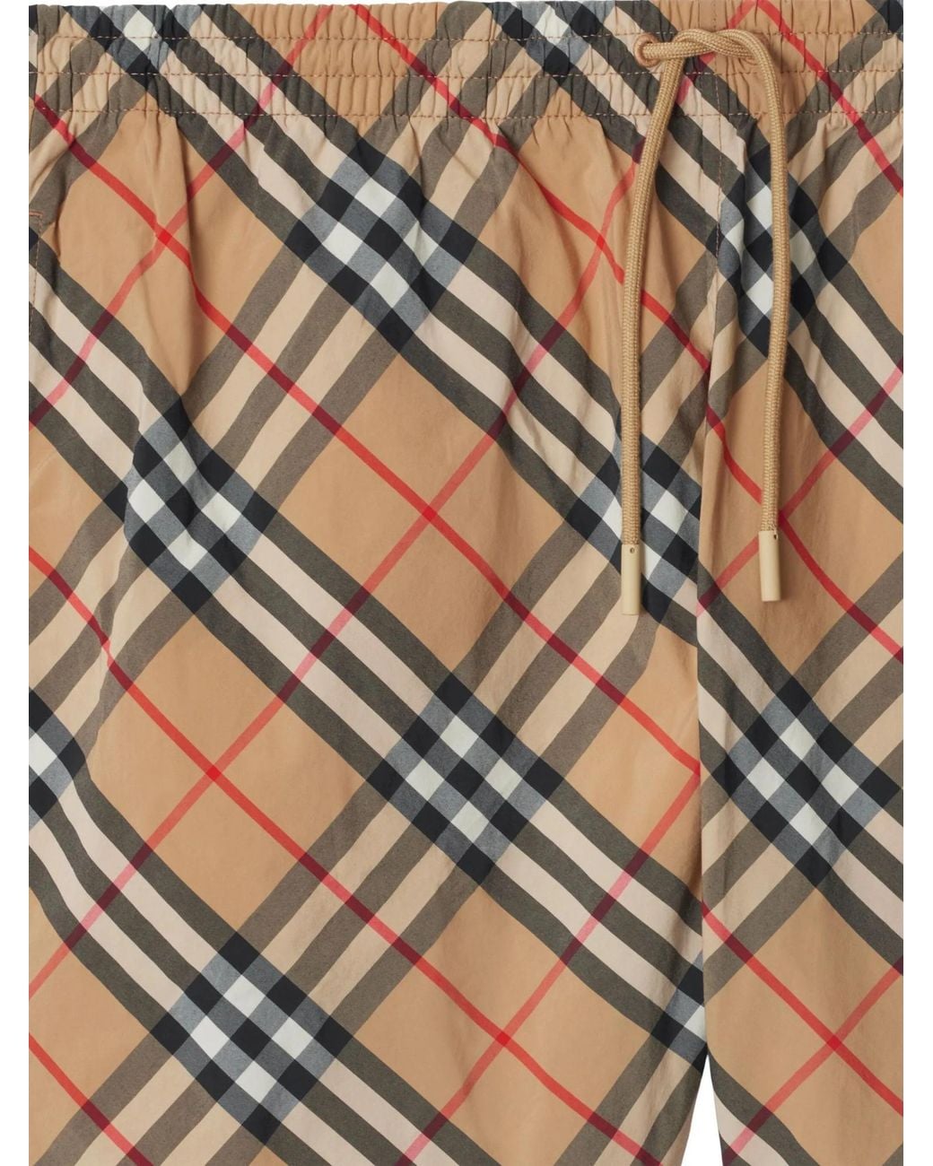 Burberry Multicolor Check Printed Drawstring Swim Shorts for men