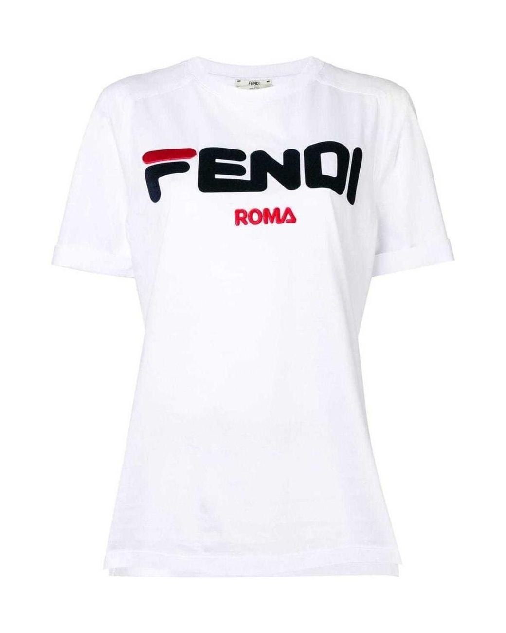 Fendi White X Fila Mania Limited Edition Short-Sleeve T-Shirt