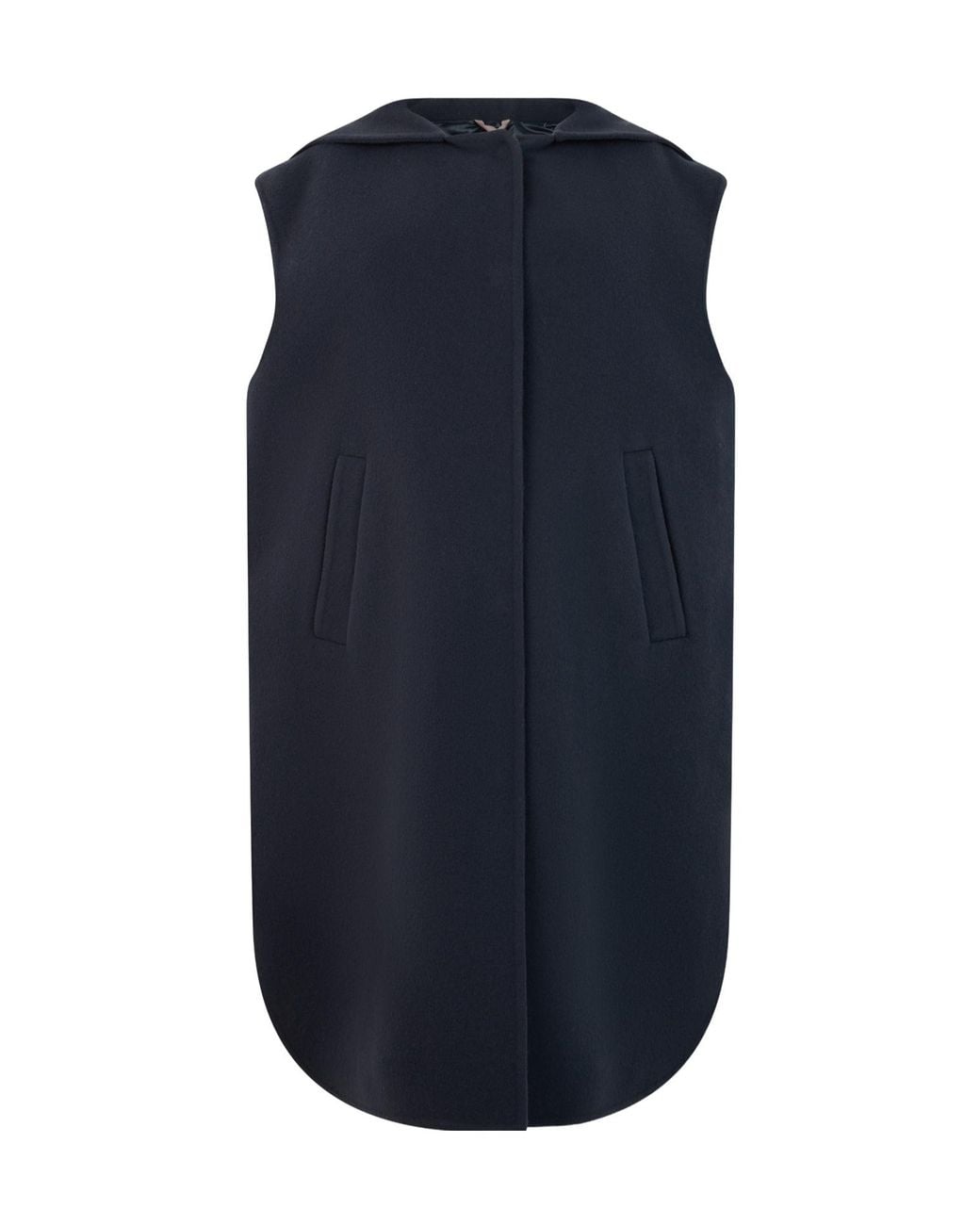 Herno Blue Quilted Hooded Gilet