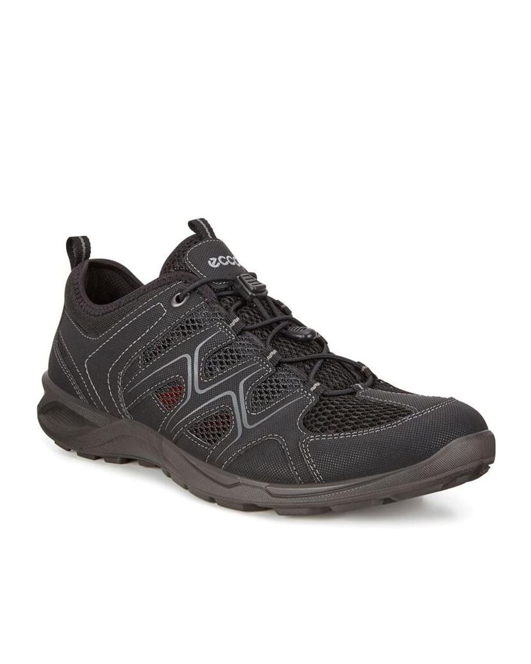 Ecco Black Lace-Up Sneakers for men