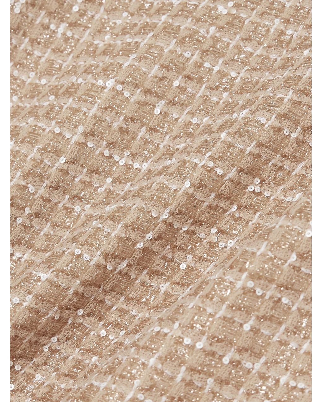 Alessandra Rich Natural Plaid Skirt