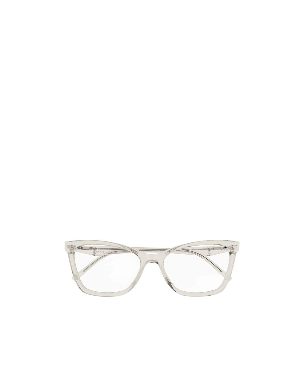 Saint Laurent White Full-Frame Non-Prescription Glasses