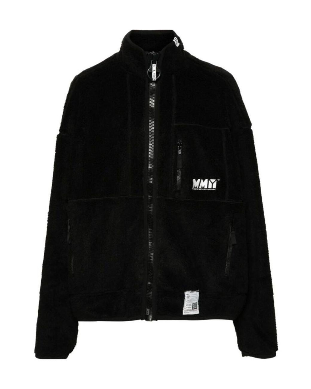 Maison Mihara Yasuhiro Black Faux-Shearling Jacket for men