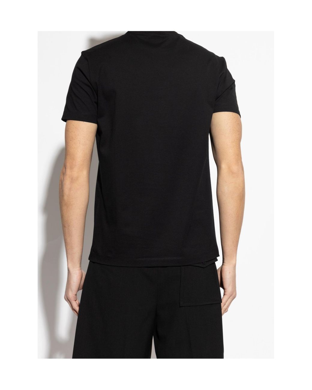 Versace Black T-Shirt With Print for men