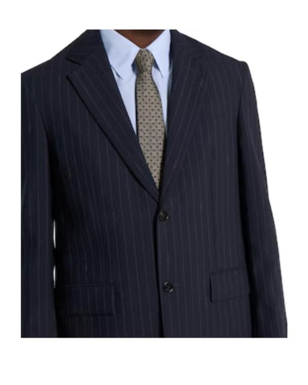 Gucci Blue Single-Breast Pinstripe Wool Jacket for men