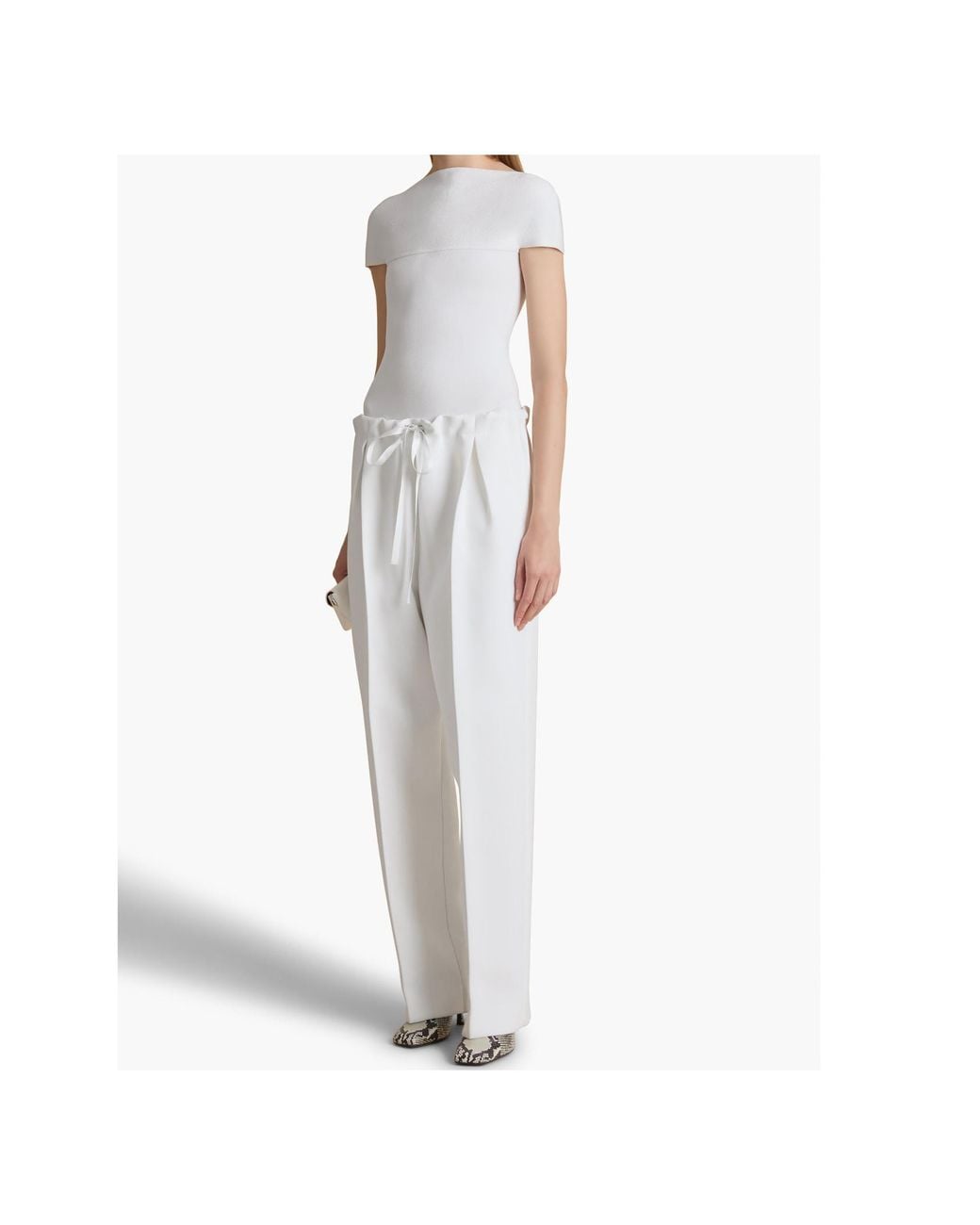 Khaite White Basile Bodysuit