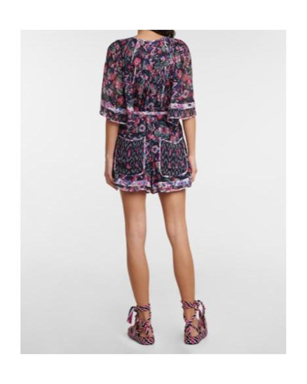 Isabel Marant Blue Riolmy Printed Georgette Shorts