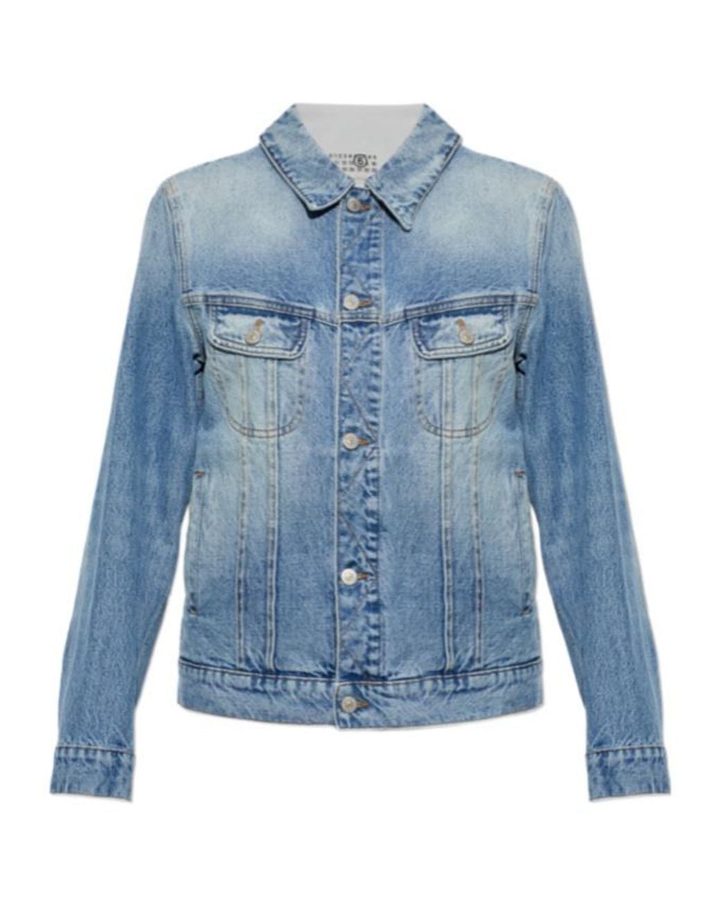 MM6 by Maison Margiela Blue Contrast Panel Denim Jacket
