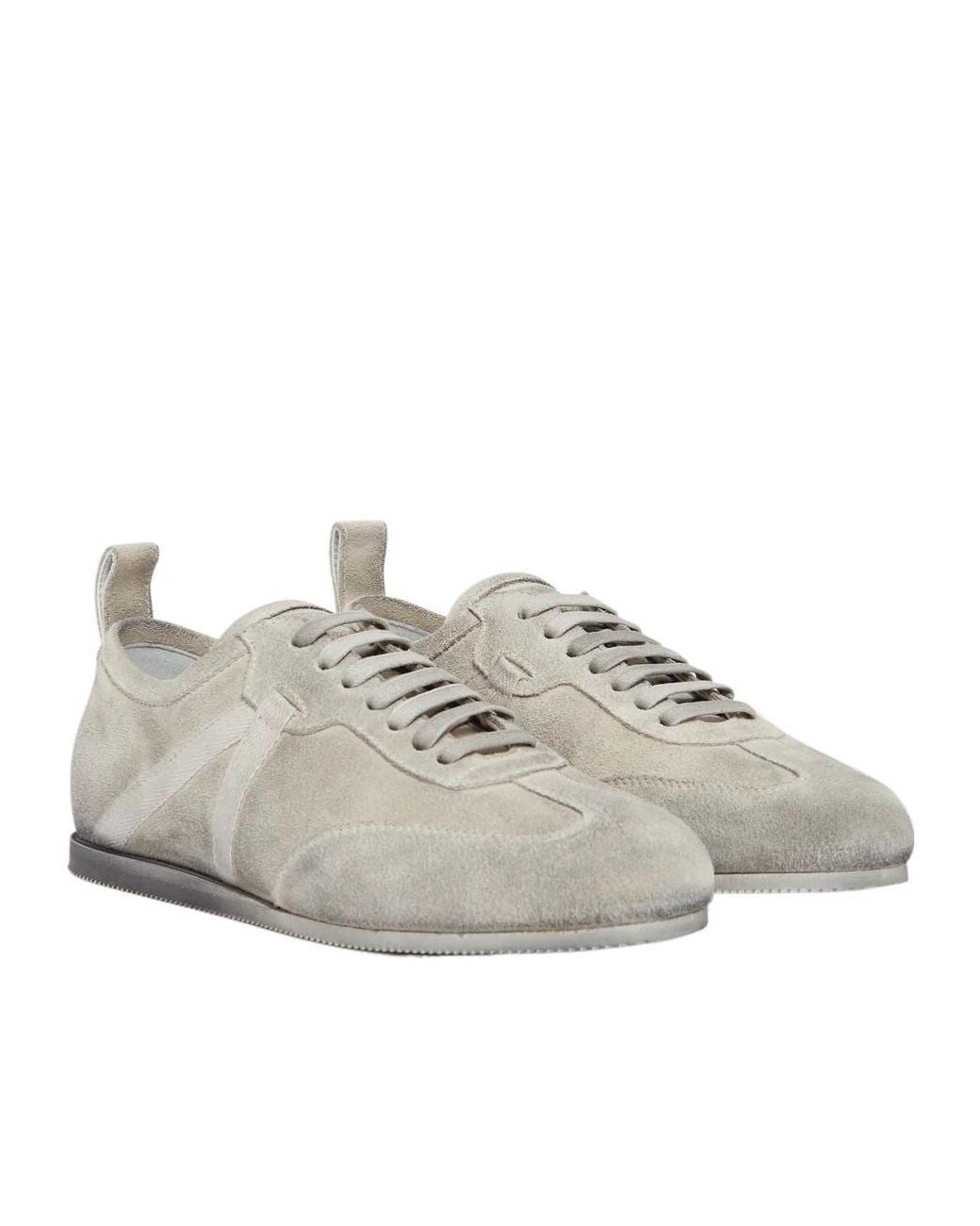 Ann Demeulemeester Gray Siru Low-Top Boxing Sneakers