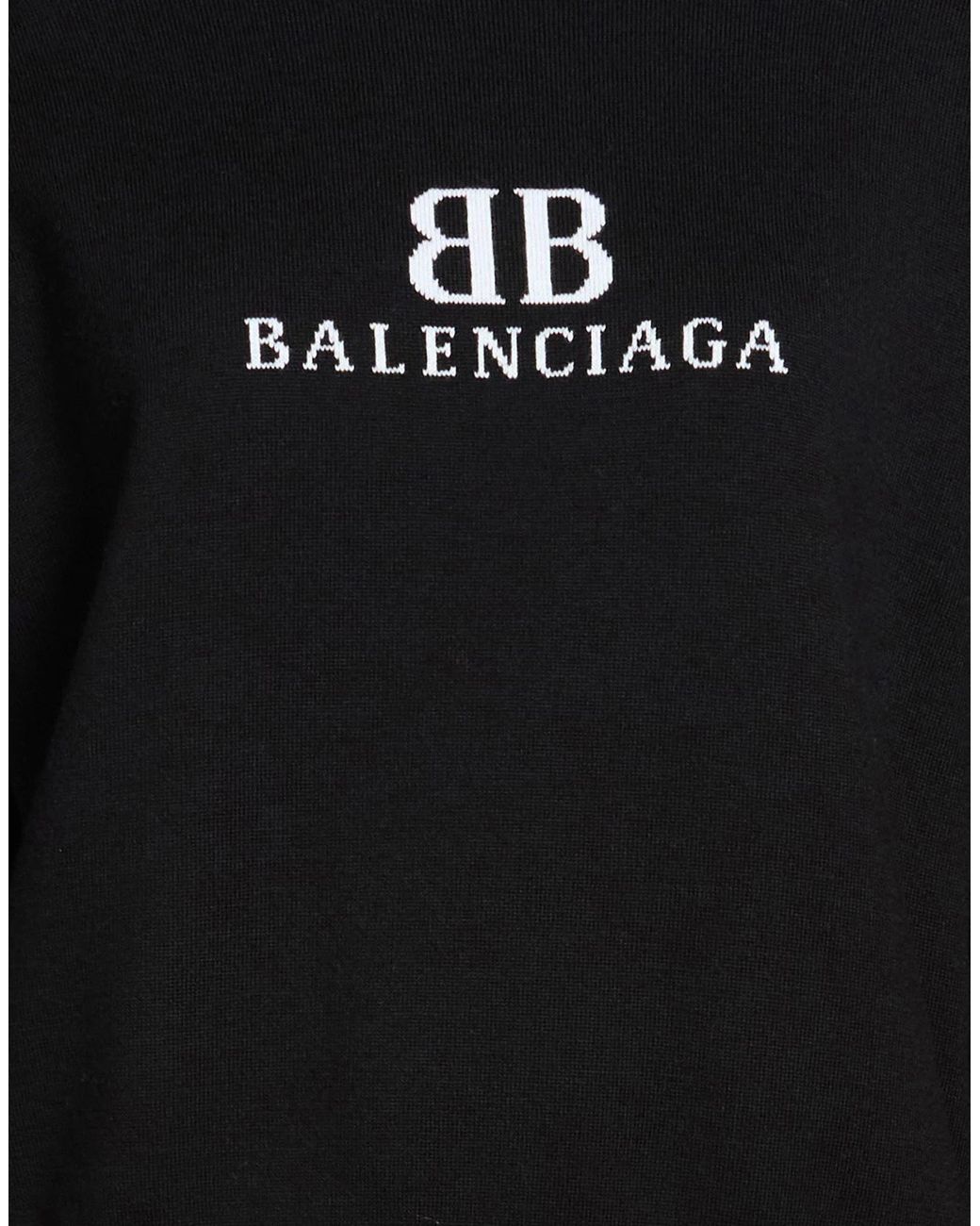 Balenciaga Black Two-Tone Thin Knit Top