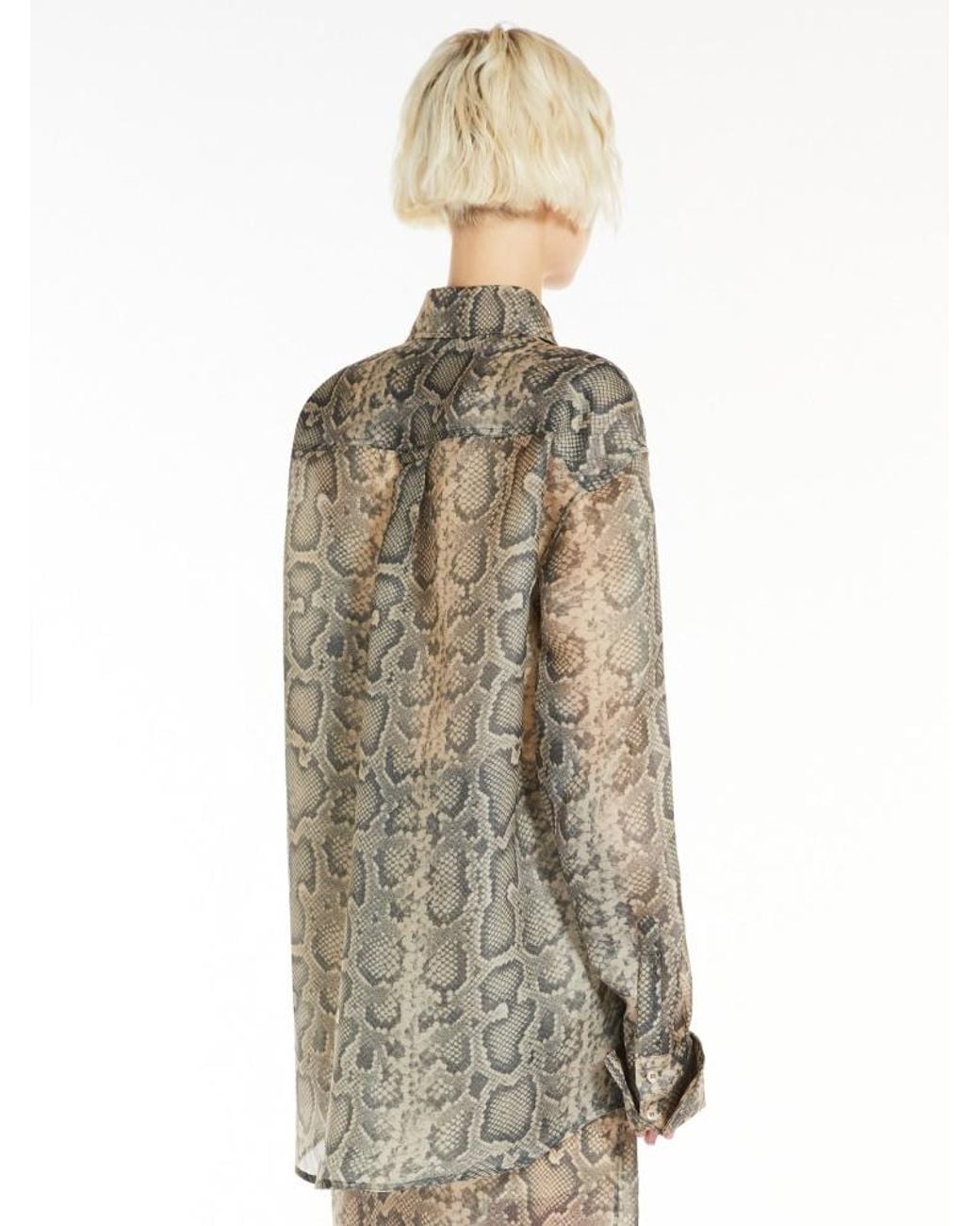 Sportmax Multicolor All-Over Patterned Long-Sleved Top