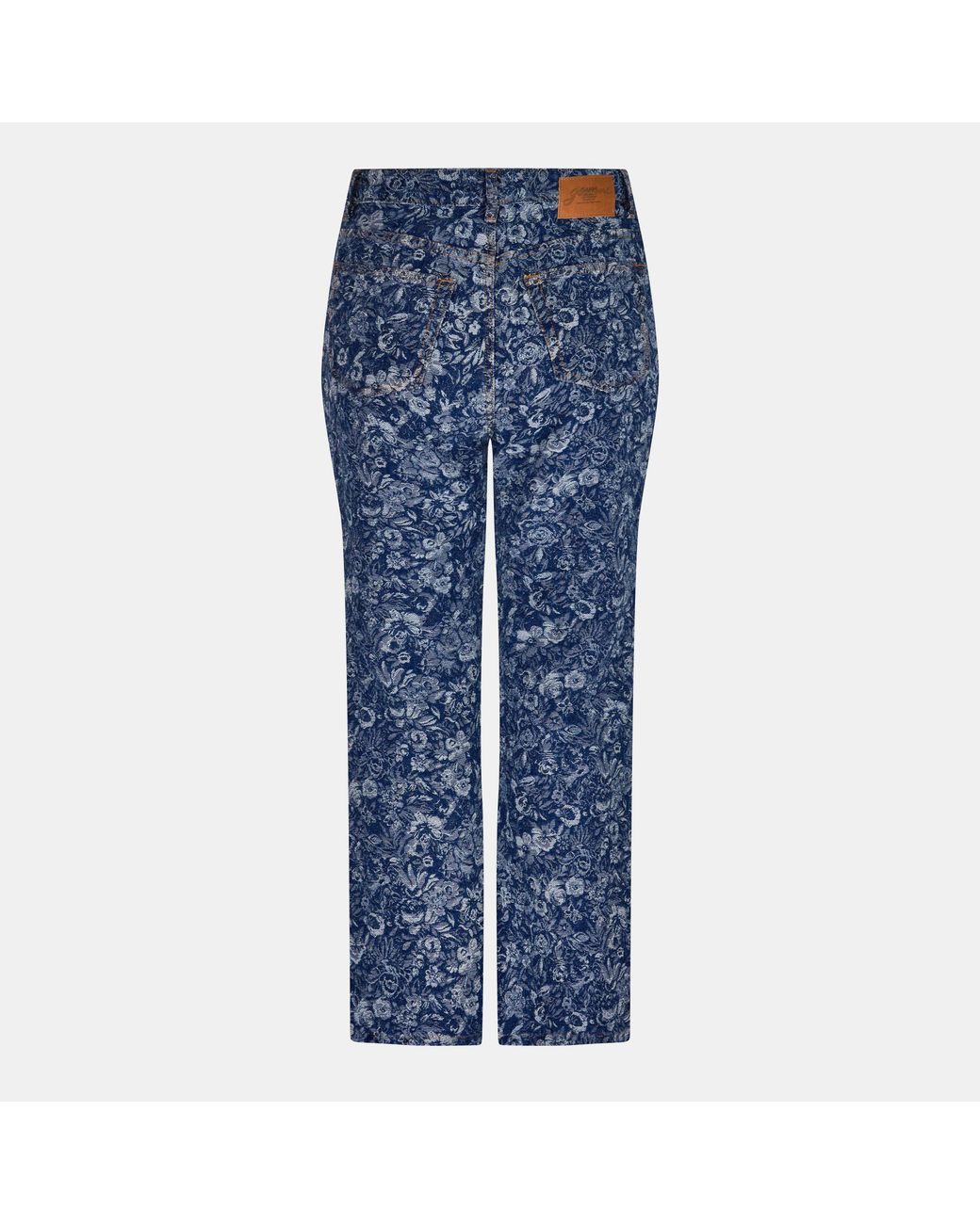 Ganni Blue High-Waisted Straight-Leg Jeans