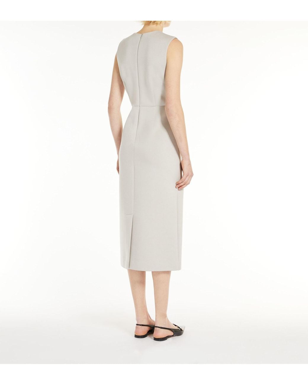 Max Mara White Sleeveless Dress
