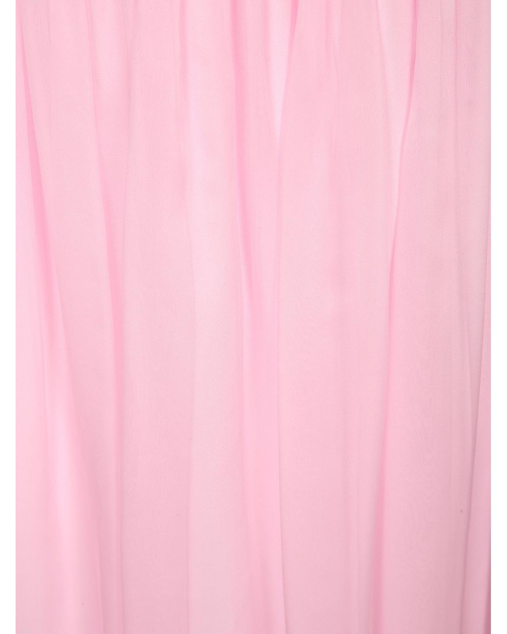 Alberta Ferretti Pink V-Neckline Long Chiffon Dress