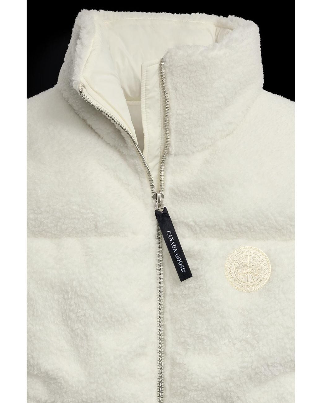 Canada Goose White Fallon Fleece Puffer Vest