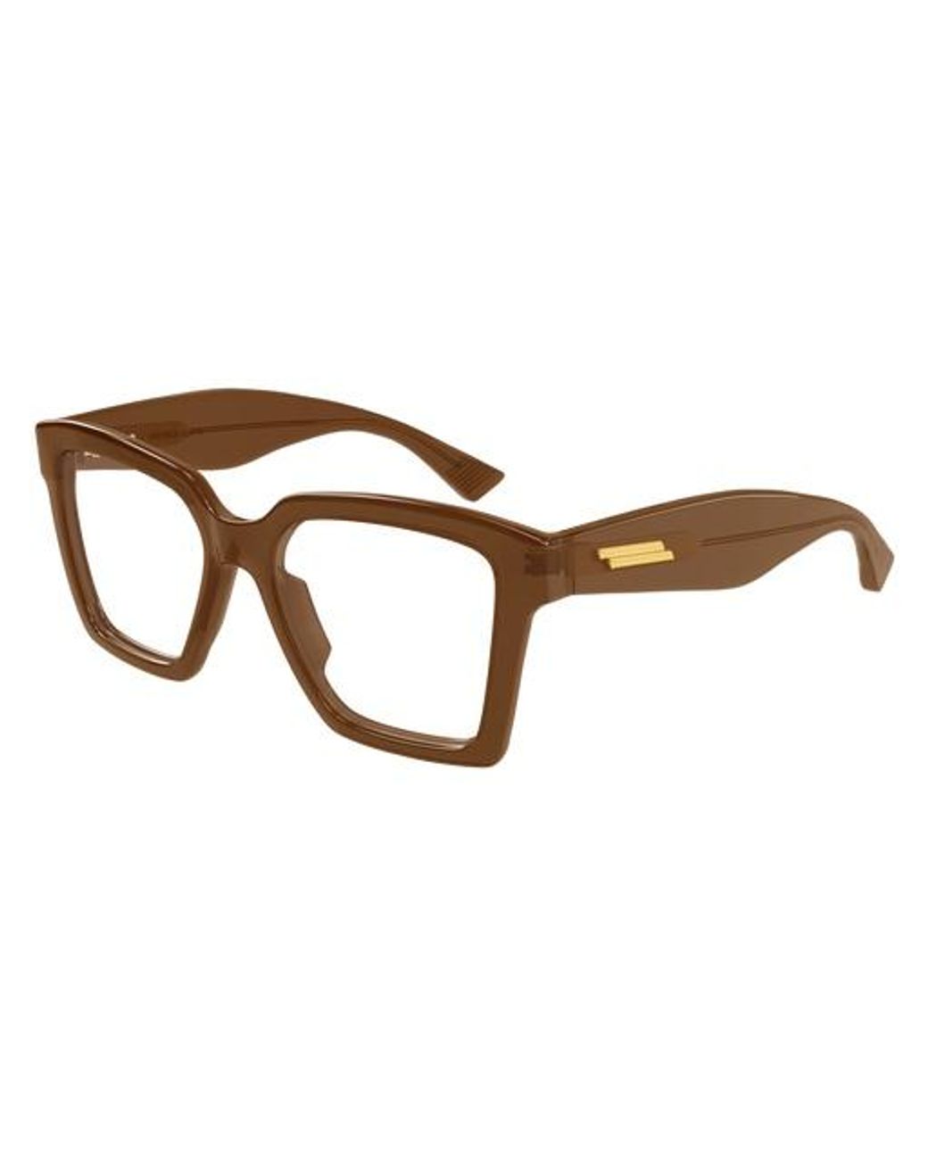Bottega Veneta Brown Eyewear Square Frame Glasses