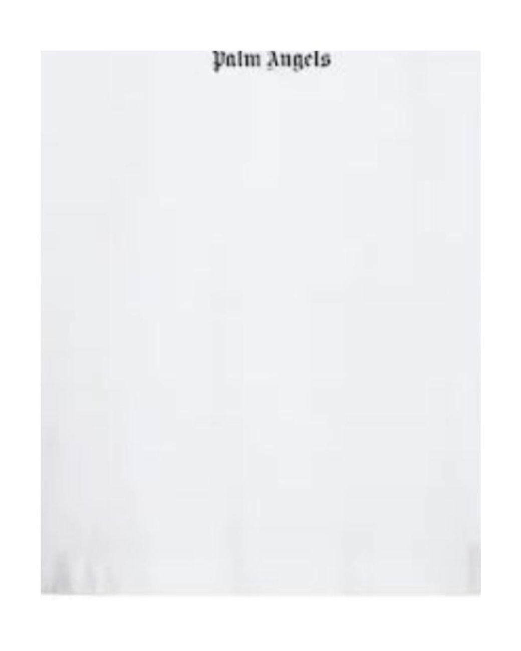 Palm Angels White Broken Palm Print T-Shirt for men