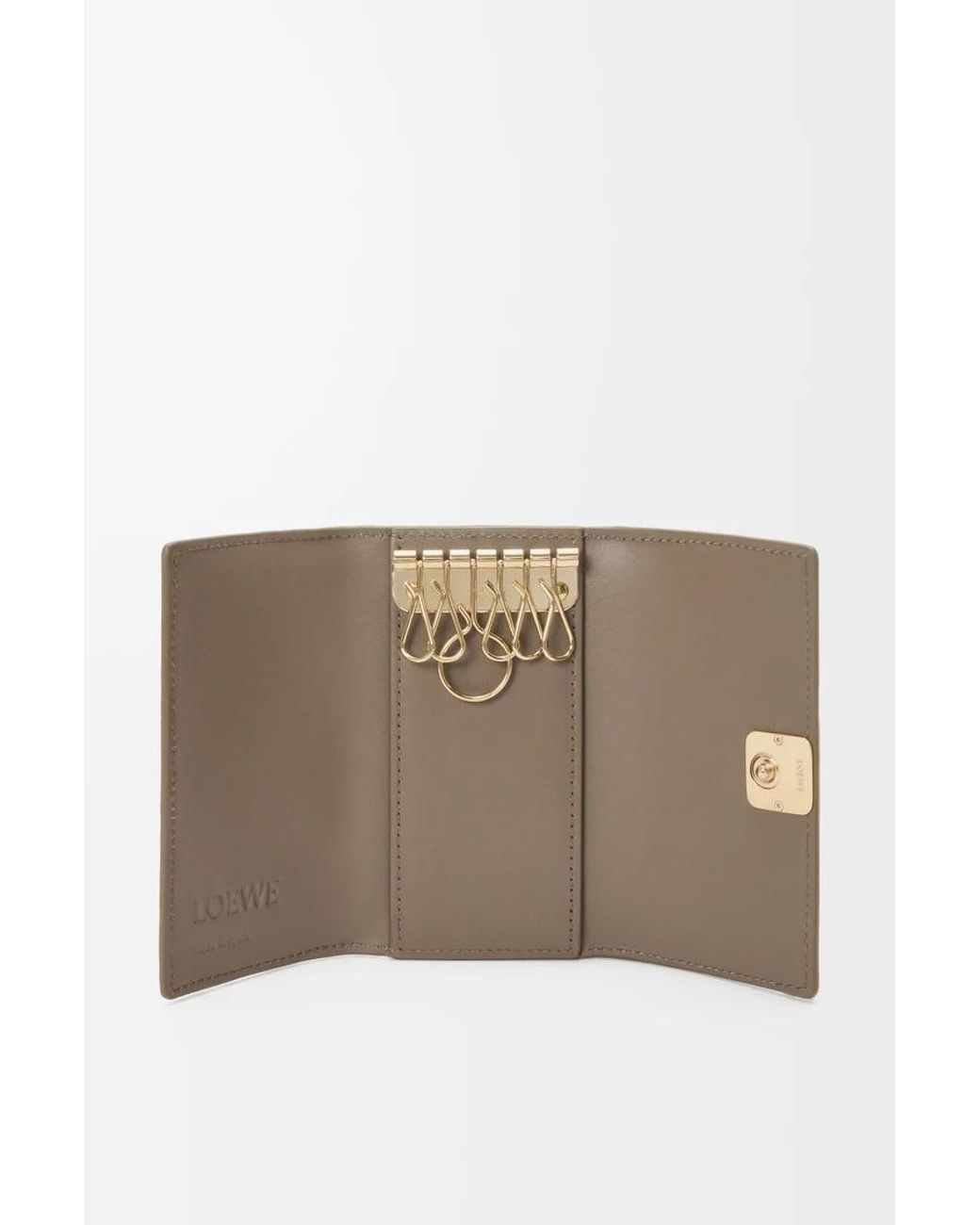 Loewe Brown Anagram Key Case