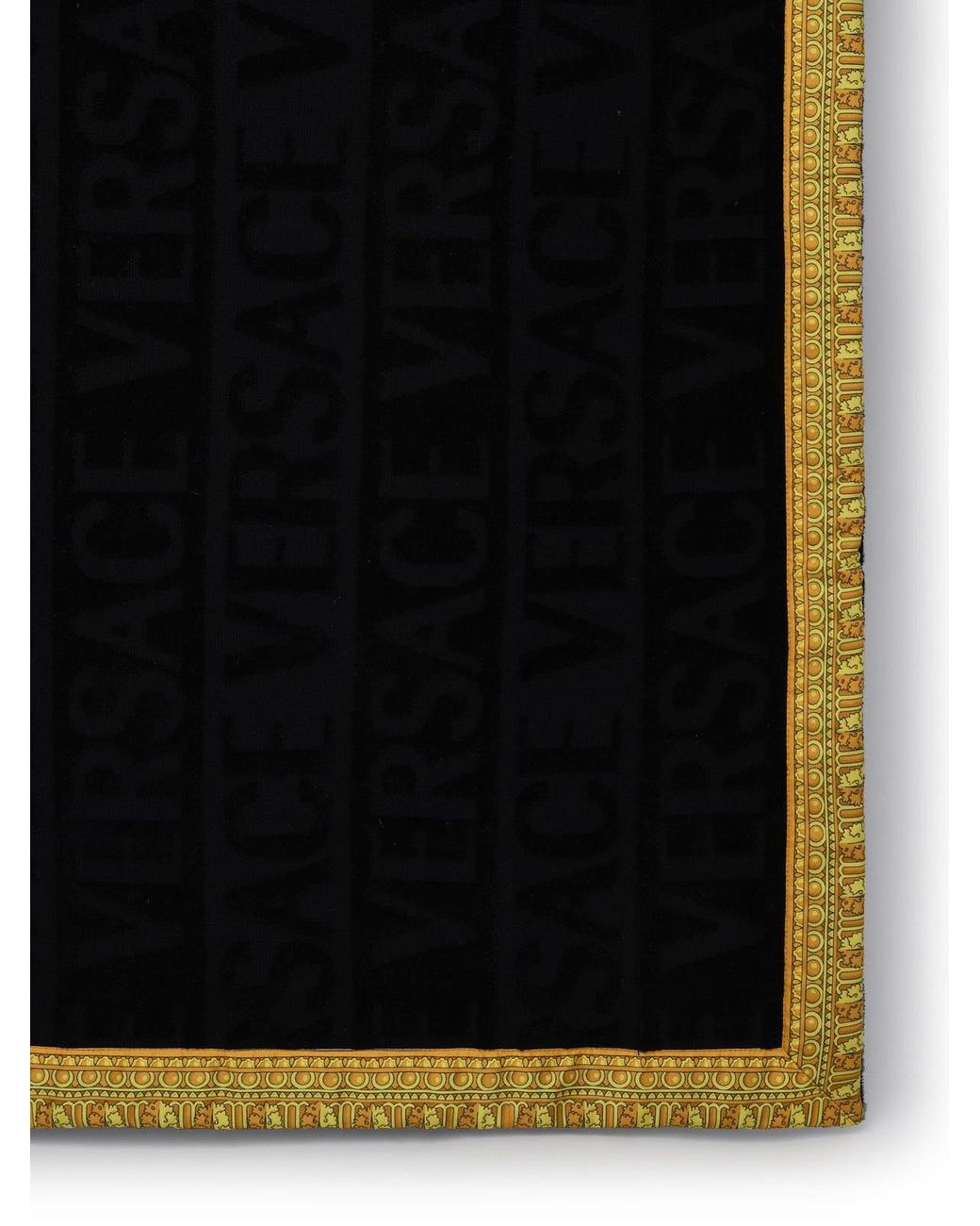 Versace Black Logo-Jacquard Cotton Bathmat (58Cm X 80Cm) for men
