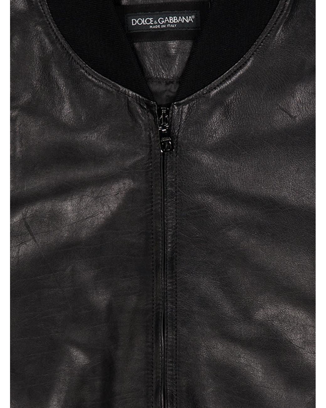 Dolce & Gabbana Black Zip-Up Bomber Jacket for men