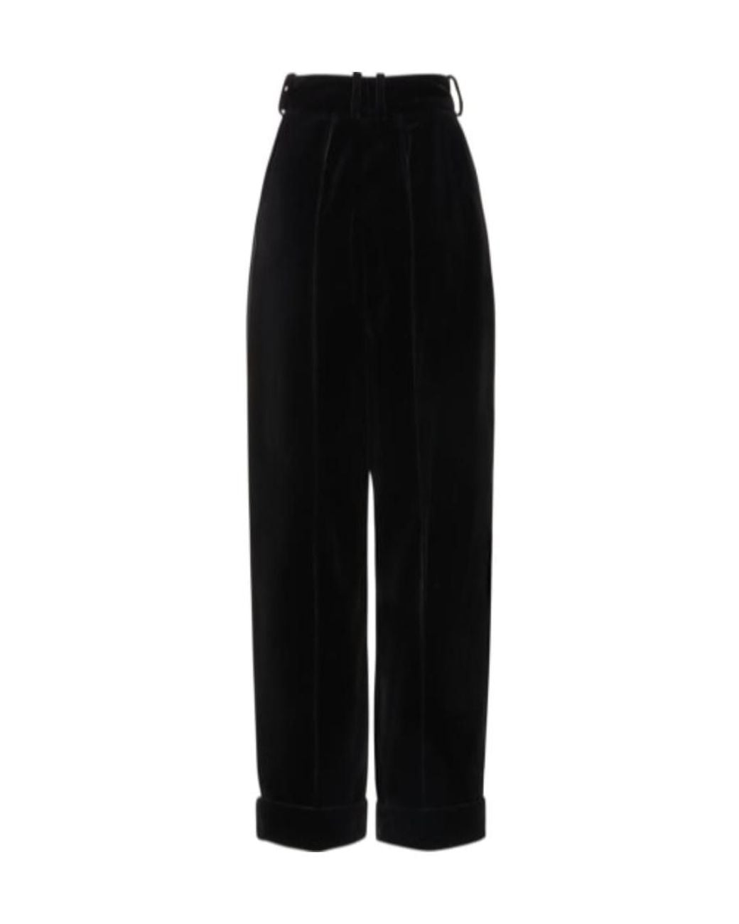 Alexandre Vauthier Black High Waist And Wide Legs Casual Trousers