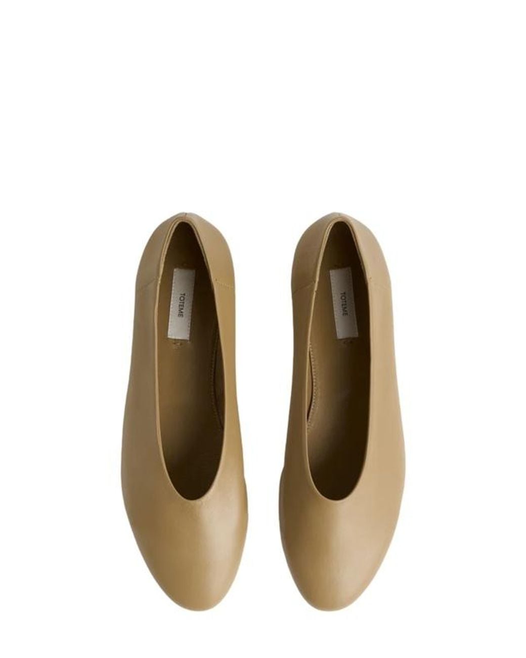 Totême Natural Slip Nappa Ballerinas Desert