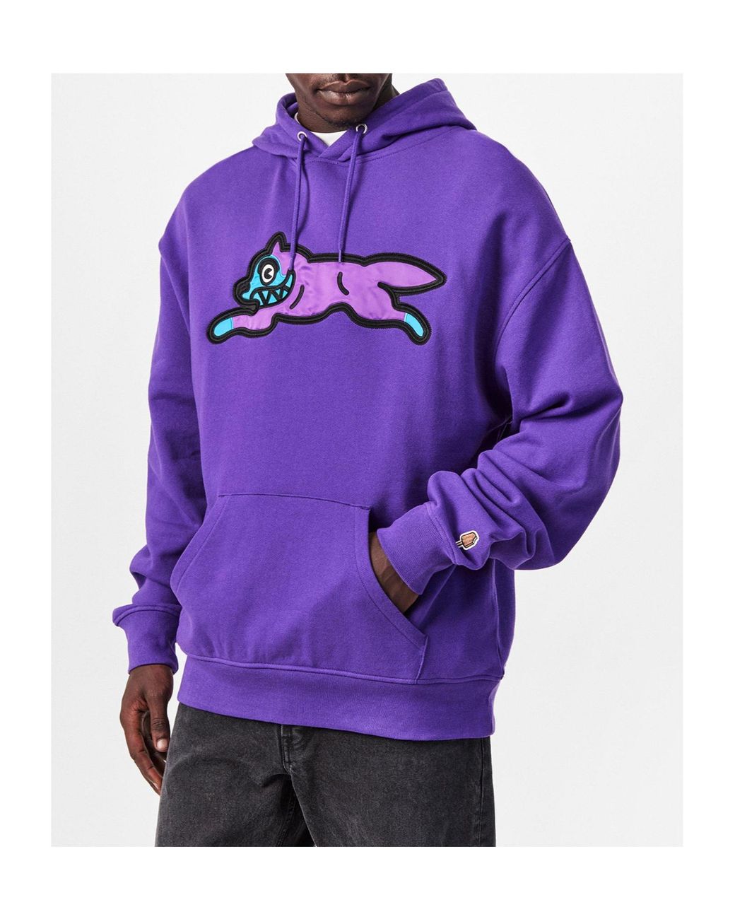 ICECREAM Purple Long-Sleeved Hooded Sweatshirt for men