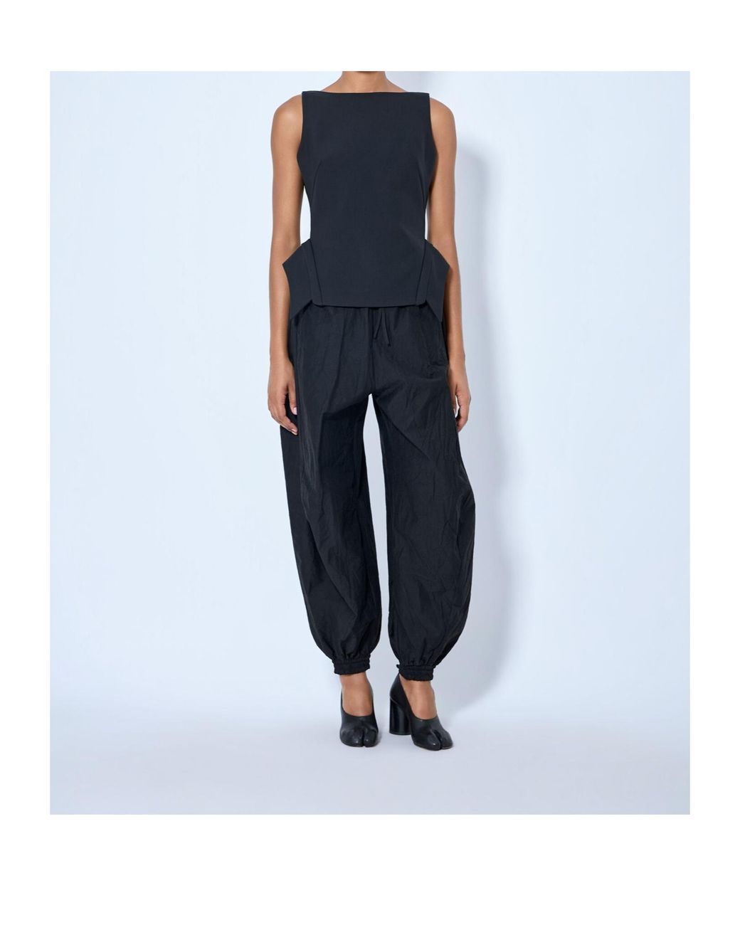 Rohe Blue Deconstructed Collar Top