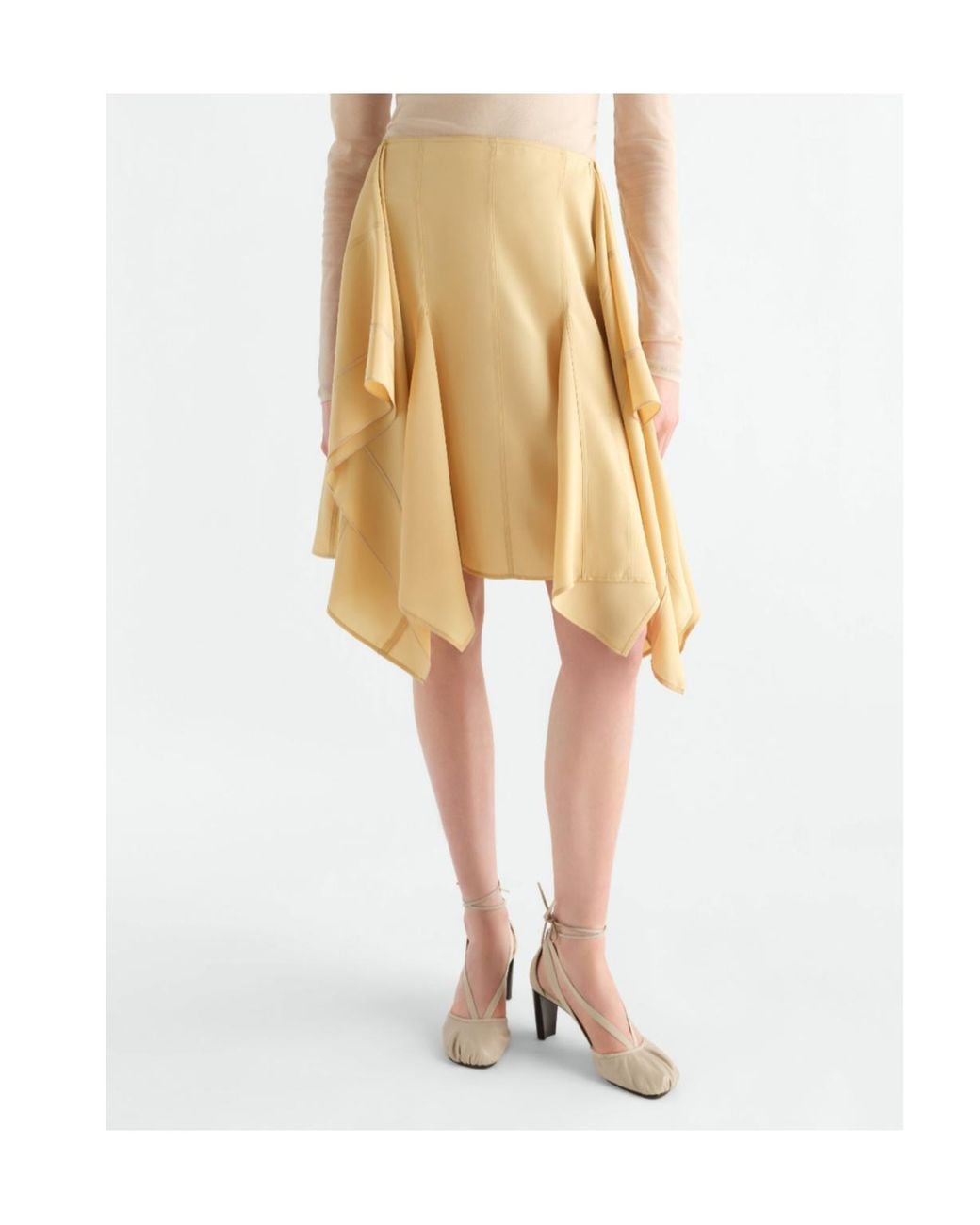 Lemaire Natural Paneled Skirt