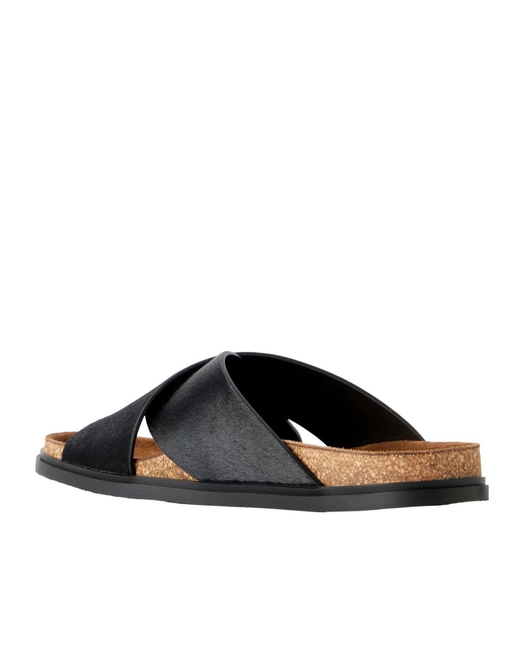 The Row Black Cross-Strap Sandals