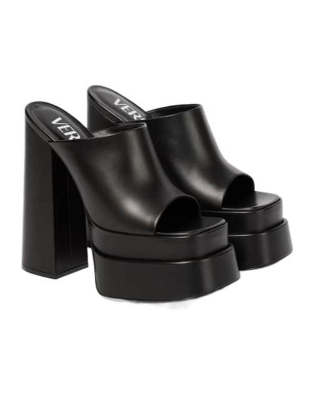 Versace Black Platform Sandals