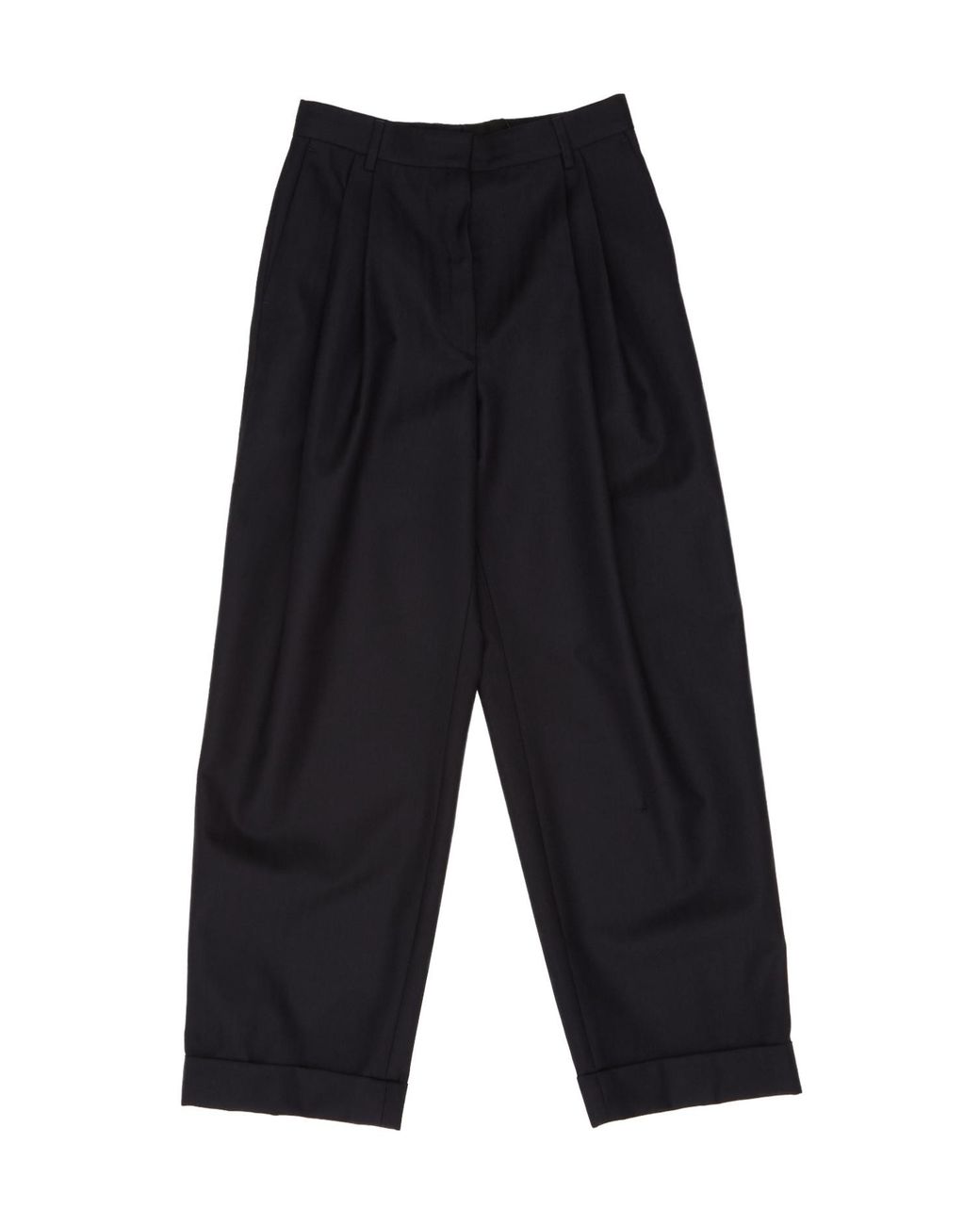 Dries Van Noten Blue Pleated Wide-Leg Pants