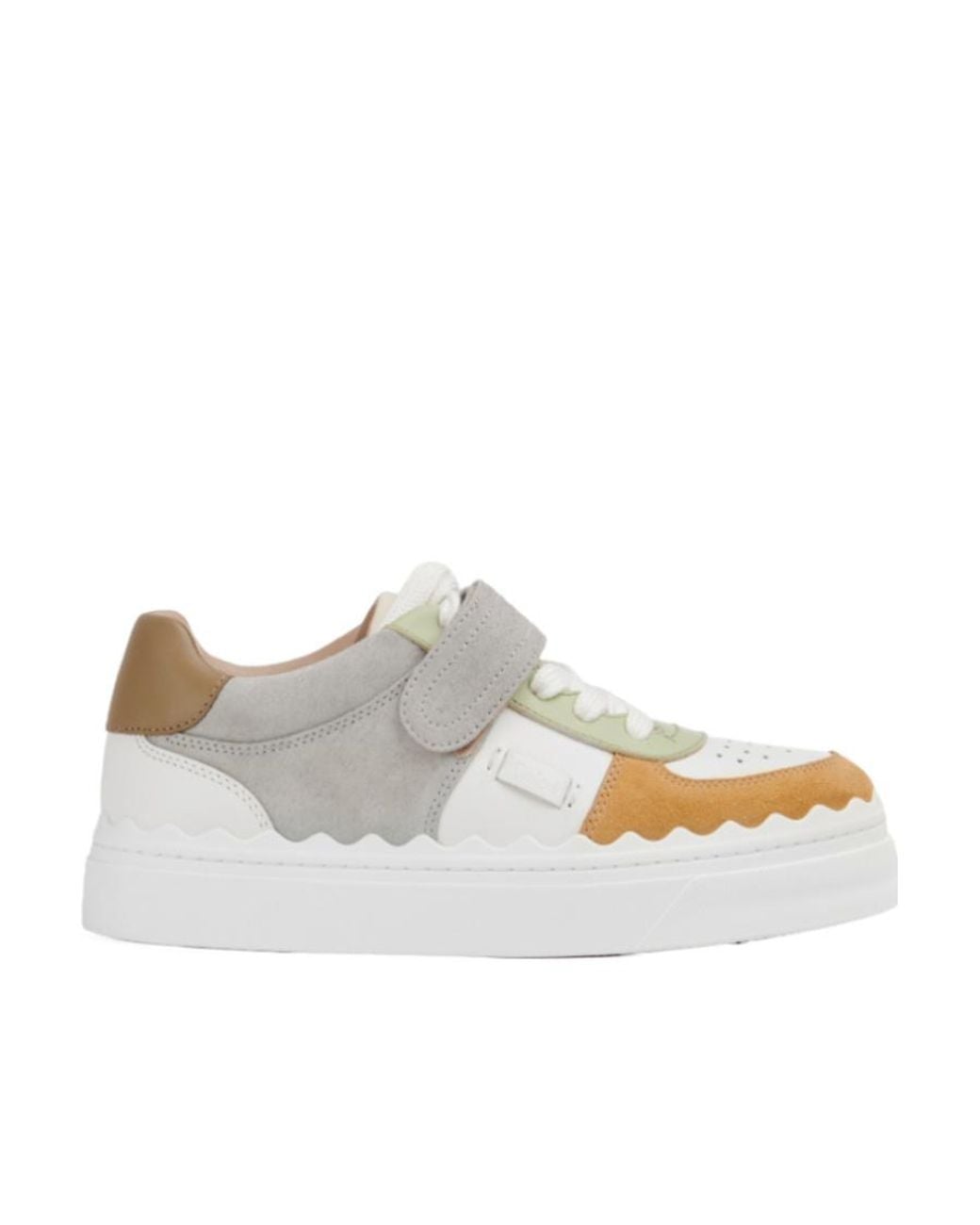 Chloé White Chloé Lauren Low-Top Sneakers