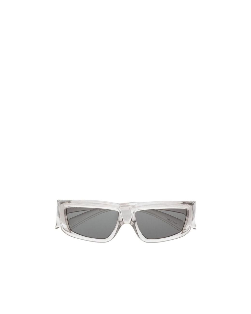 Rick Owens White Rectangular Frame Sunglasses for men