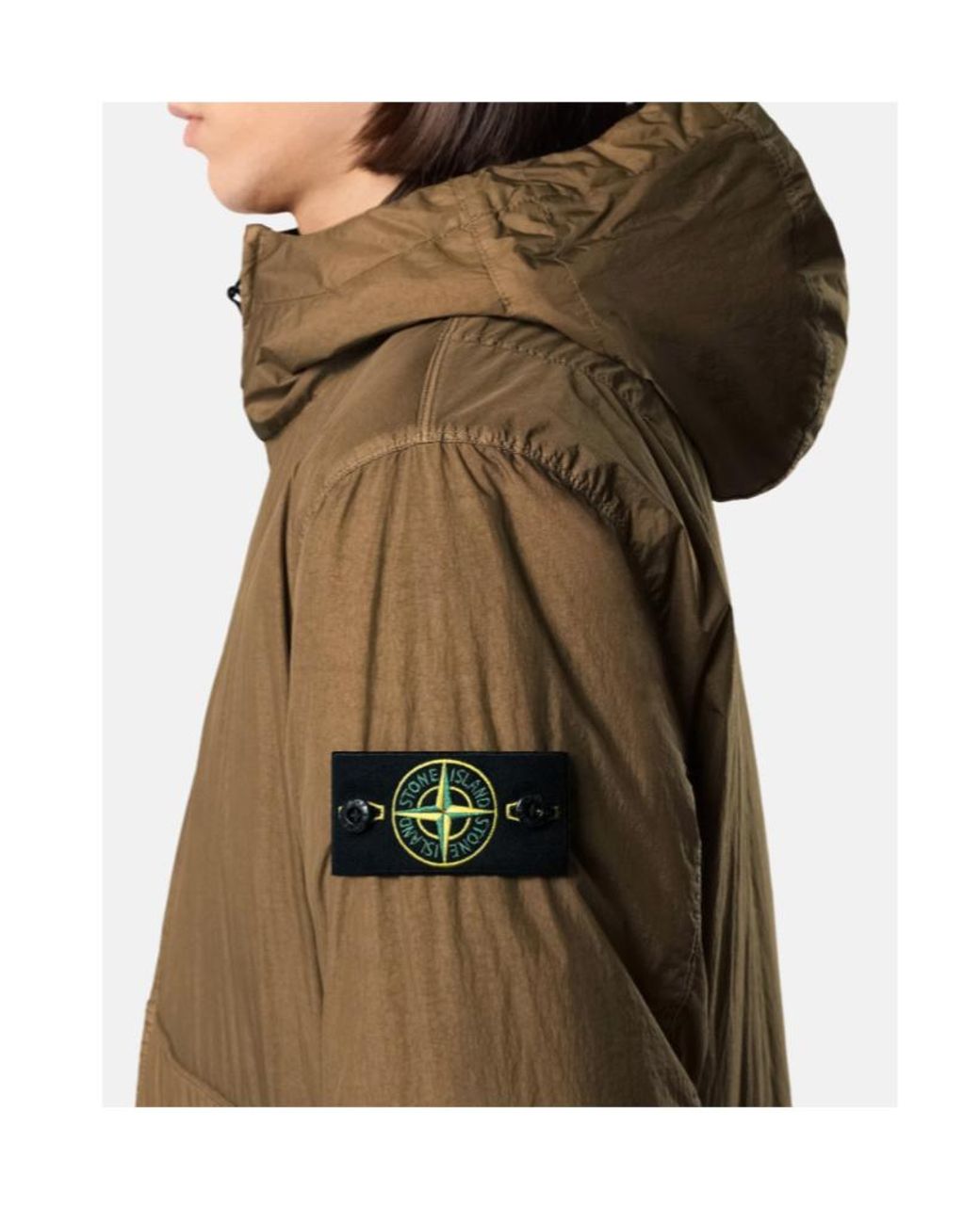 Stone Island Natural Hooded Bomber Jacket for men