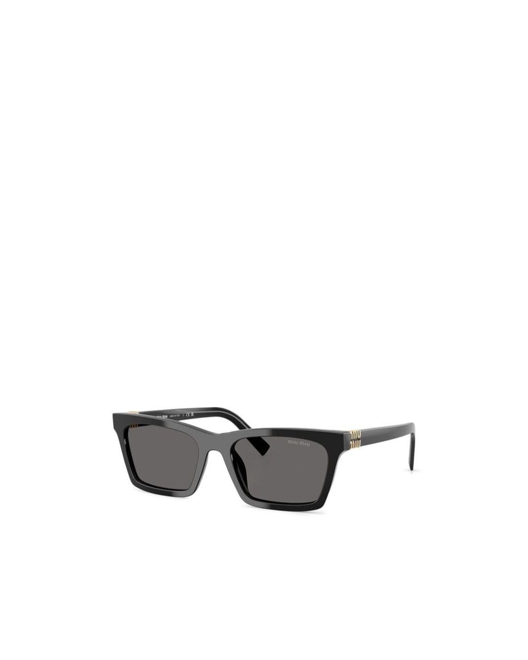 Miu Miu White Eyewear Square-Frame Sunglasses