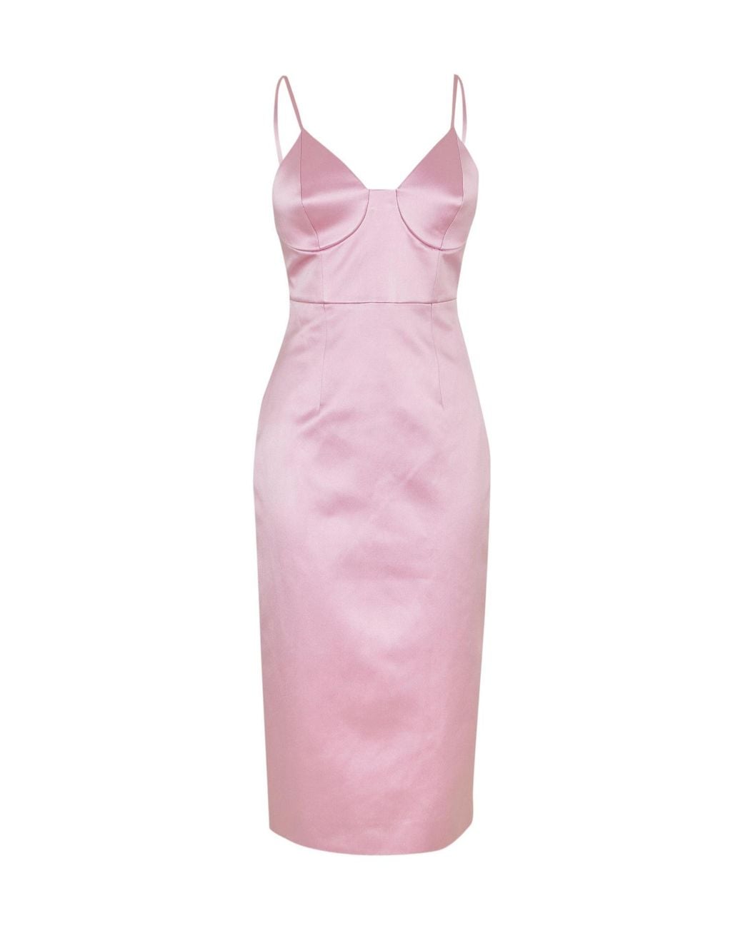Gucci Pink Satin Slip Midi Dress