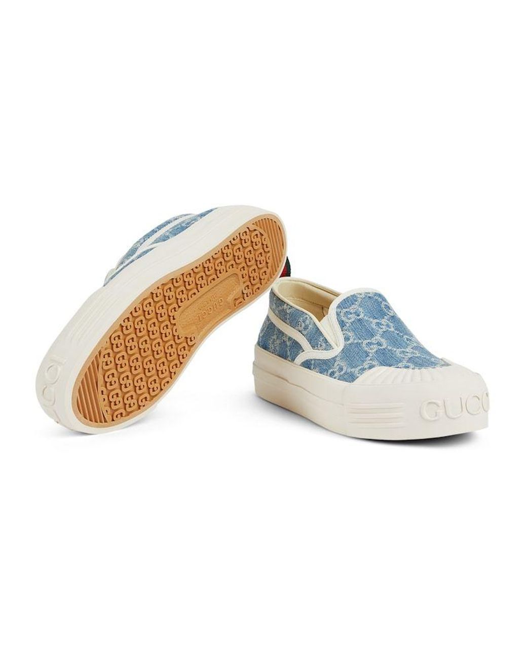 Gucci Blue GG Denim Slip-on Sneaker