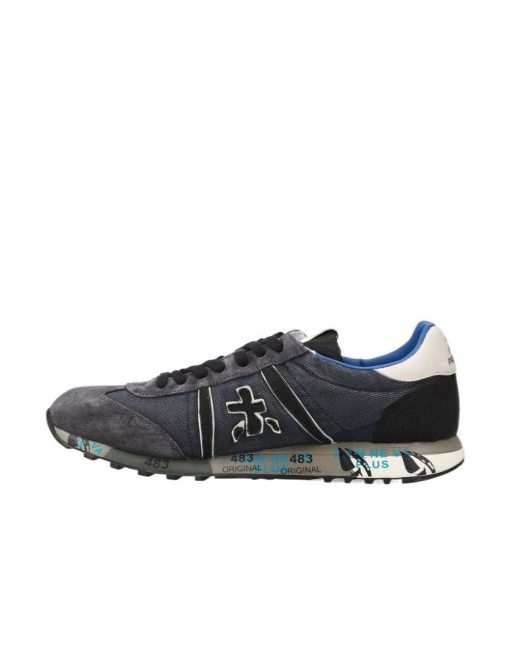 Premiata Black Round-Toe Sneakers for men