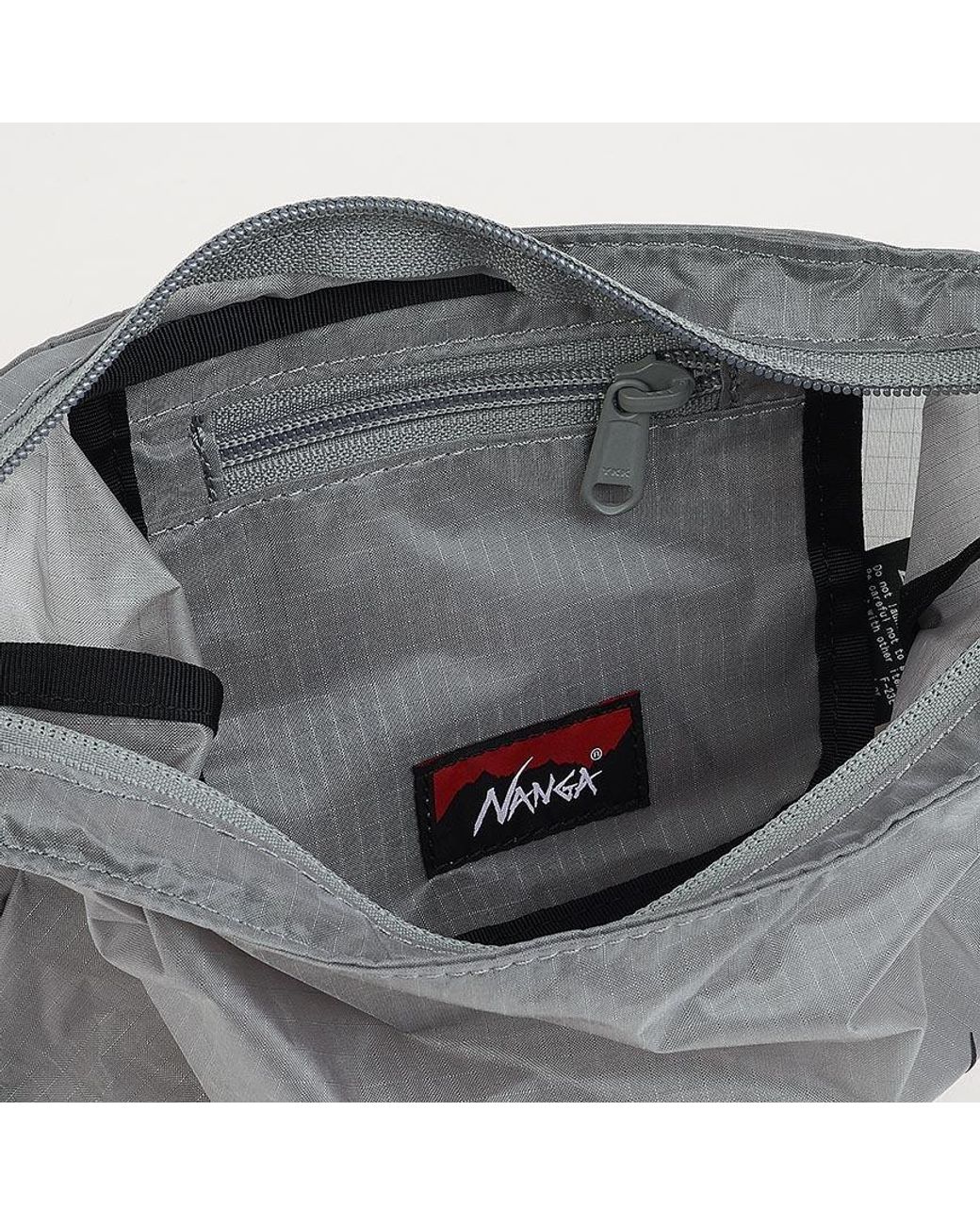 NANGA White Zippered Shoulder Bag for men