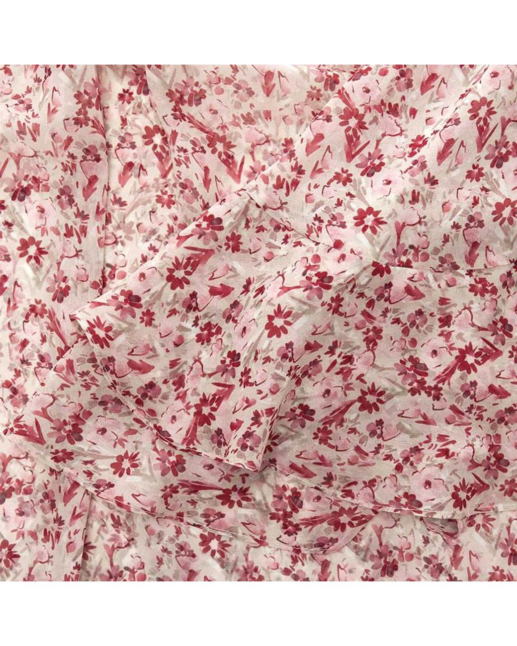 Max Mara Red Printed Georgette Dress