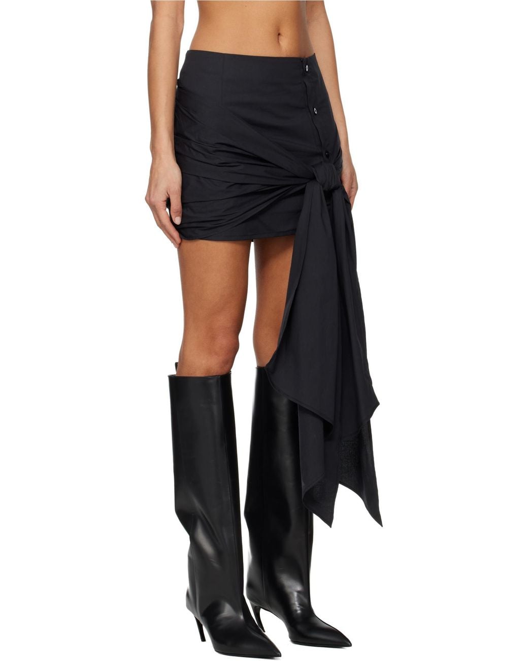 The Attico Black Short Skirts