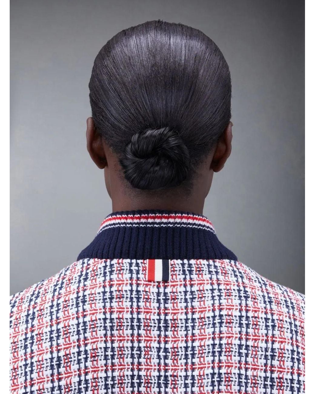 Thom Browne Purple Rwb-Stripe Crochet Panelled Bomber Jacket