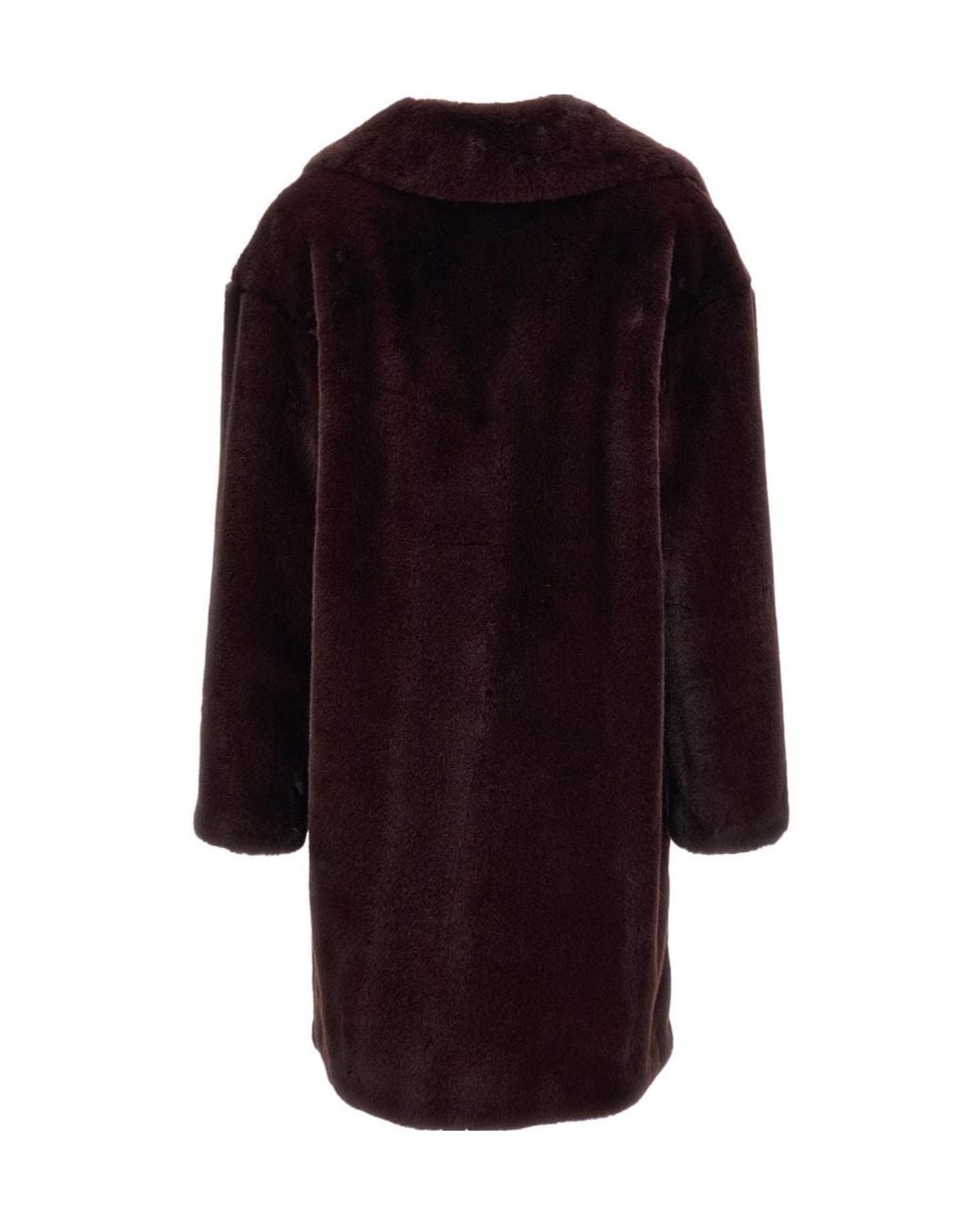 Stand Studio Red Camille Faux Fur Teddy Coat