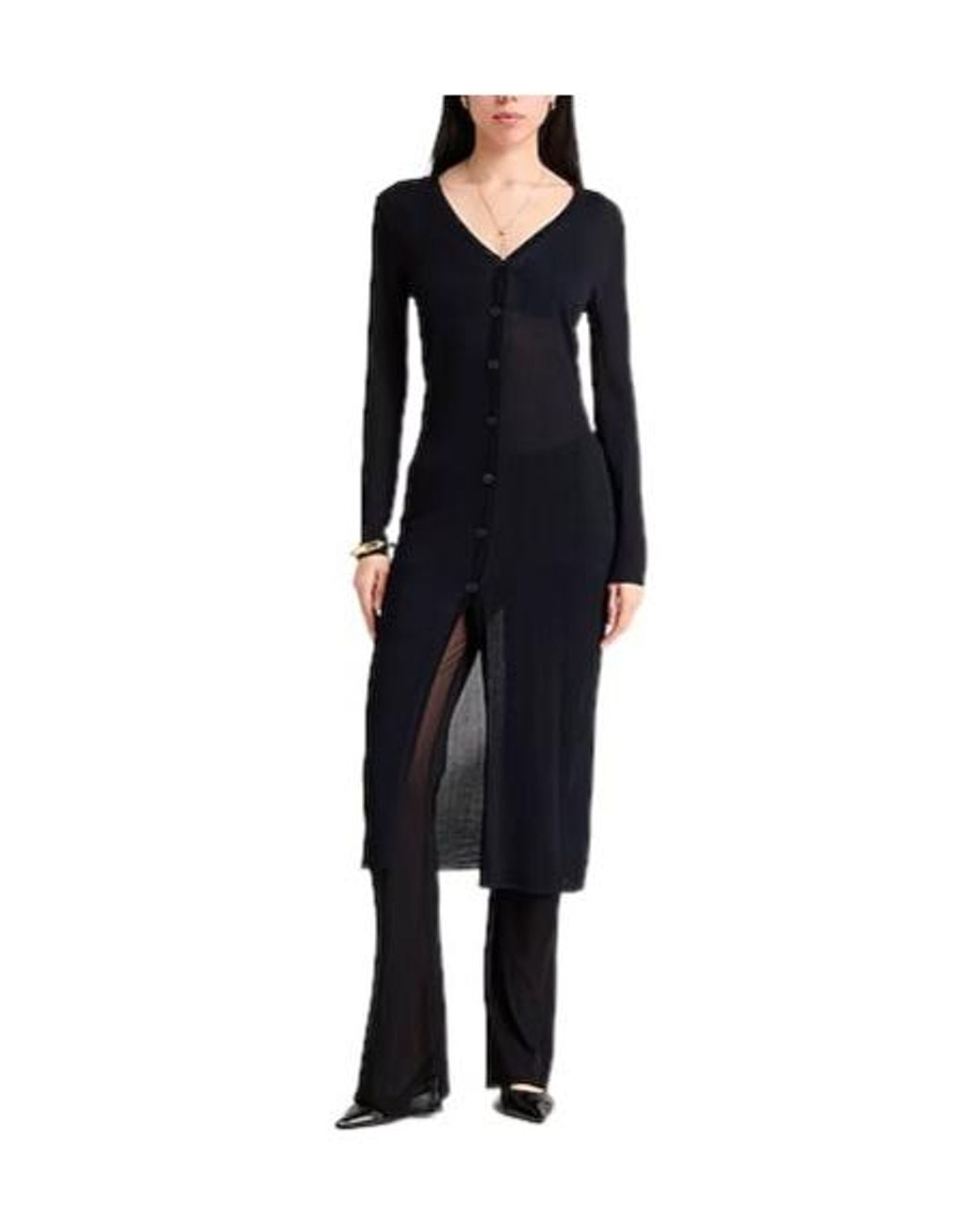 Tory Burch Black Plain Colour Cardigans