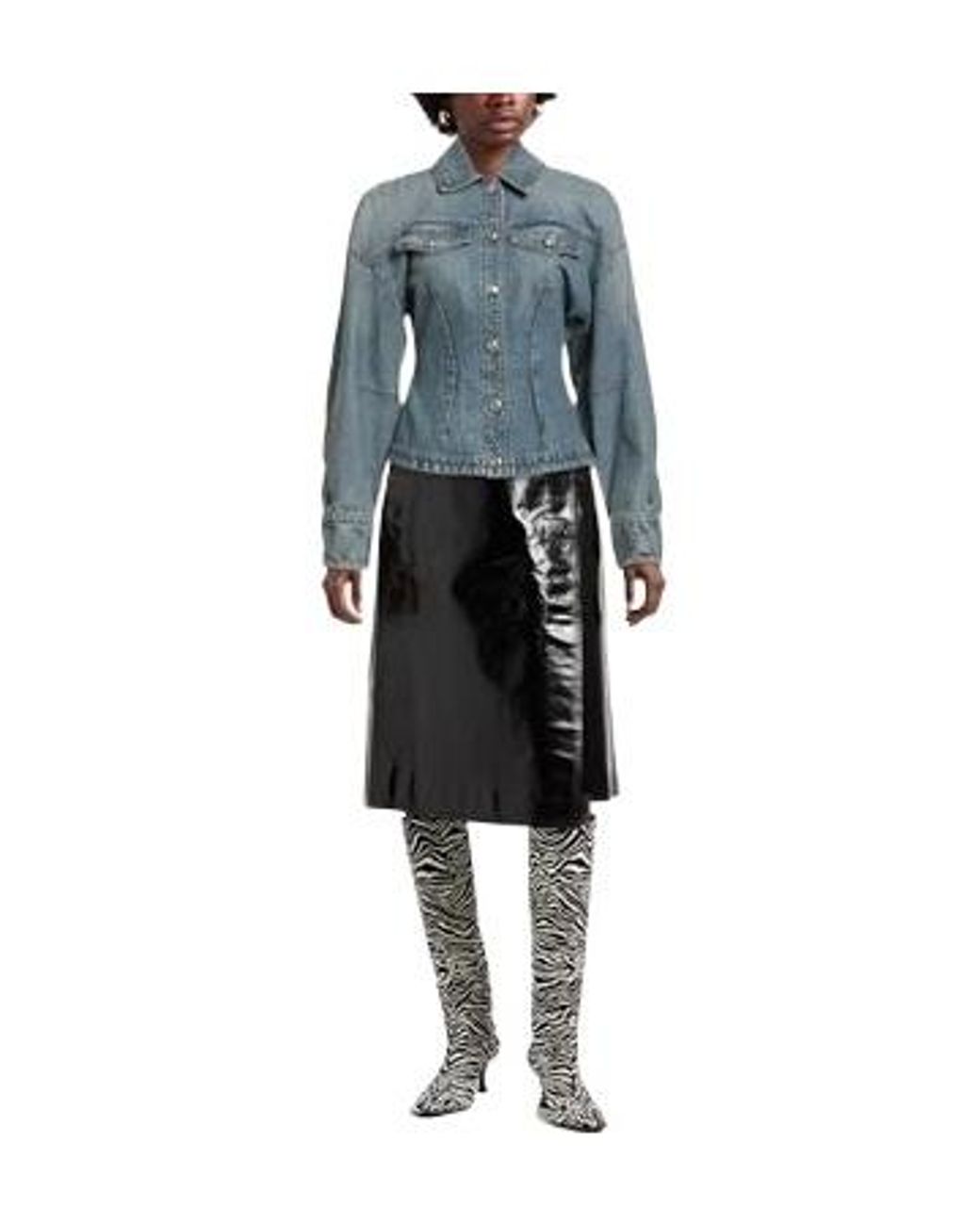 Sportmax Blue Denim Outerwear