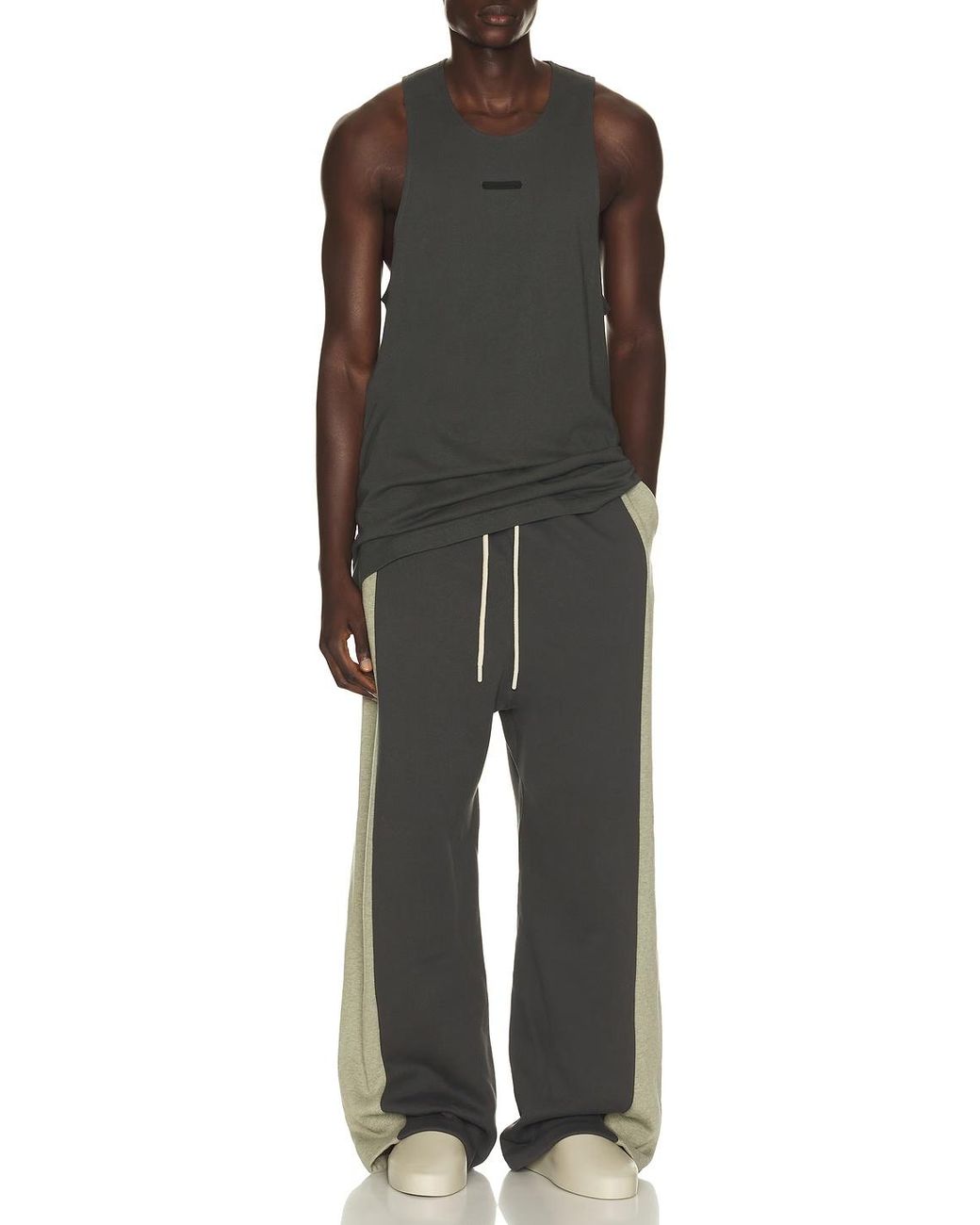 Fear Of God Gray Essentials Panelled Lounge Pants for men