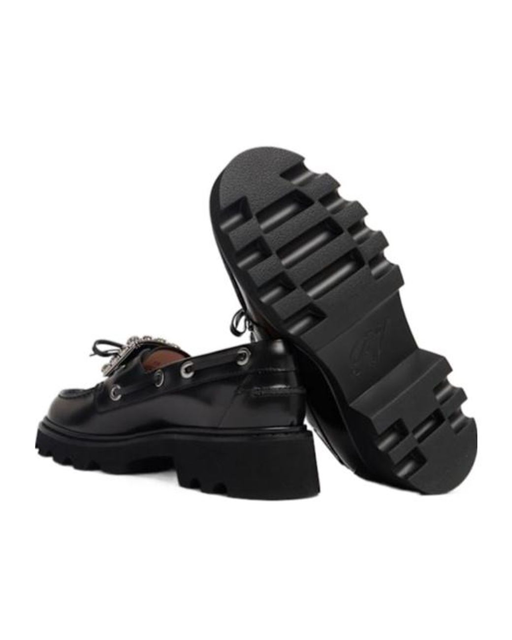 Roger Vivier Black 20Mm Viv Rangers Leather Loafers