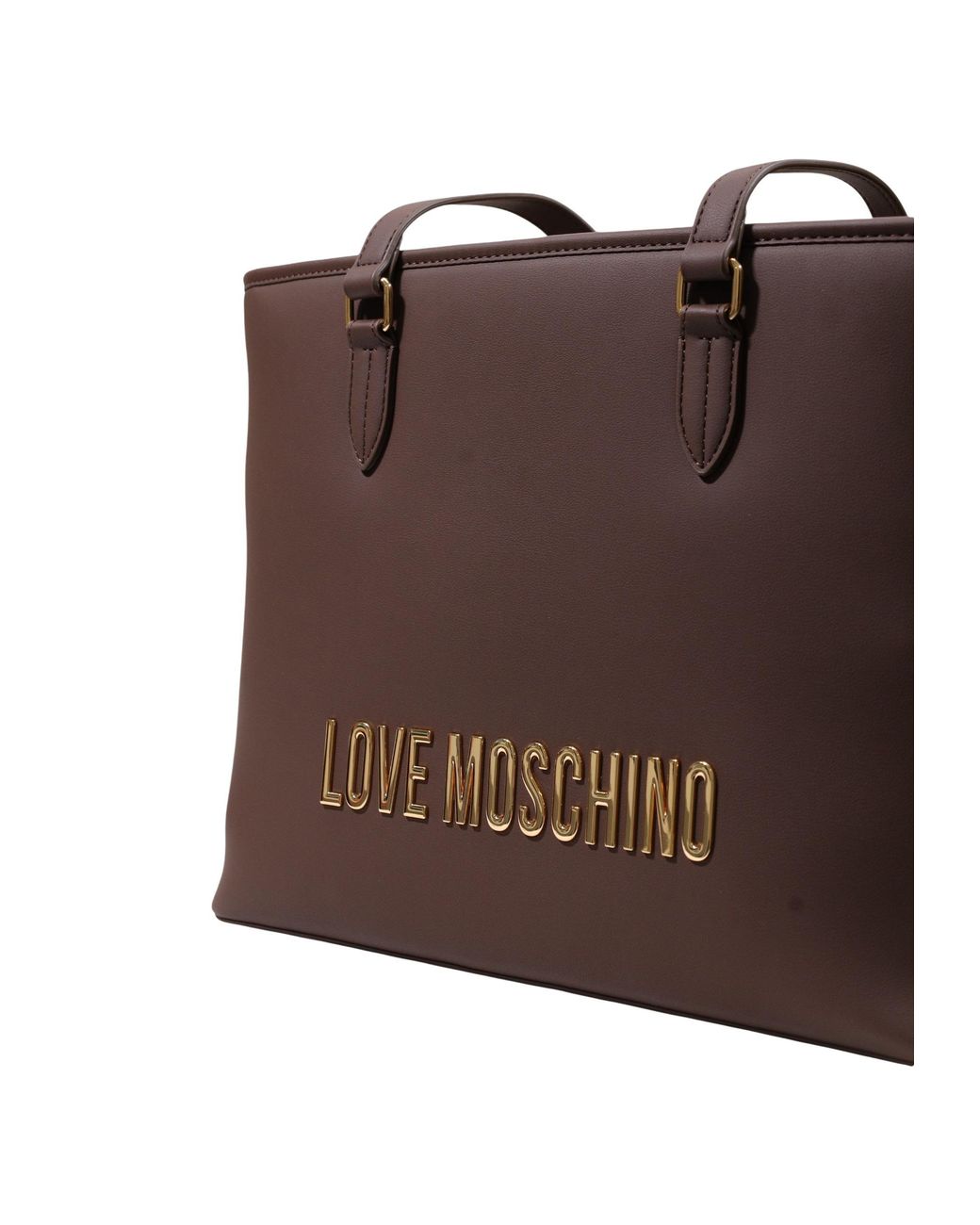Moschino Brown Double-Handled Shoulder Bag