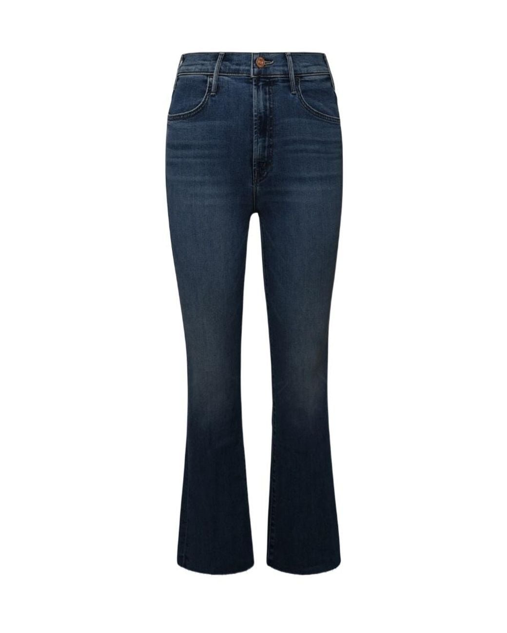 Mother Blue The Hustler Ankle Fray Jeans